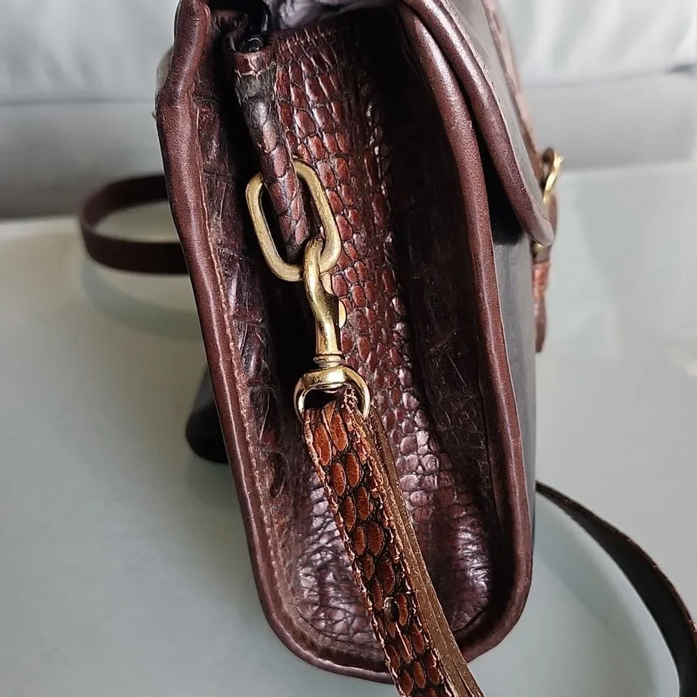 Brahmin Tuscany Vintage Americana Y2K Leather Bag In Excellent Condition